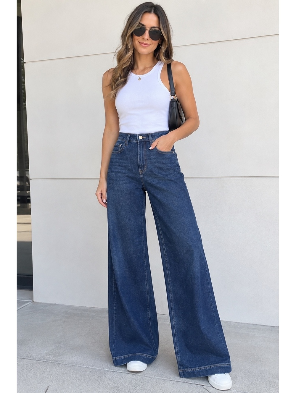 Anthropologie Maeve Colette Wide Leg Dark Wash Jeans Size 28